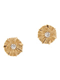 Baby Sun Earrings by Viktor Sitalo in 14 Kt Rose gold wit genuine diamonds