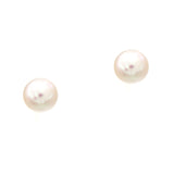 Tiny Pearl Earrings - genuine freshwater pearls and 14 Kt (585) yellow gold, stud earrings