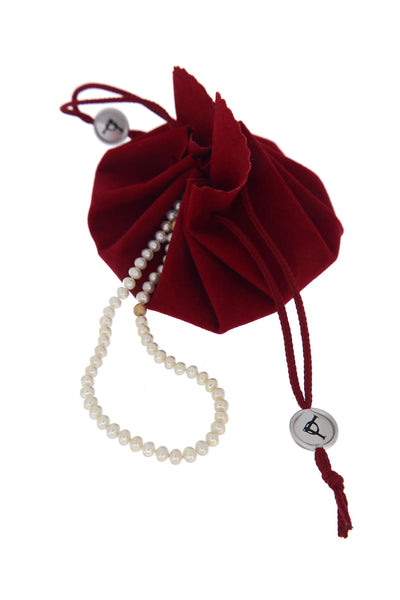 Polka Dot Pearl Necklace by Peregrina Pearls in branded packaging