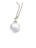 Rock Crystal Disco Ball Bubble Pendant, 12 mm
