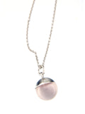 Rose Quartz Bubble Pendant, 10 mm