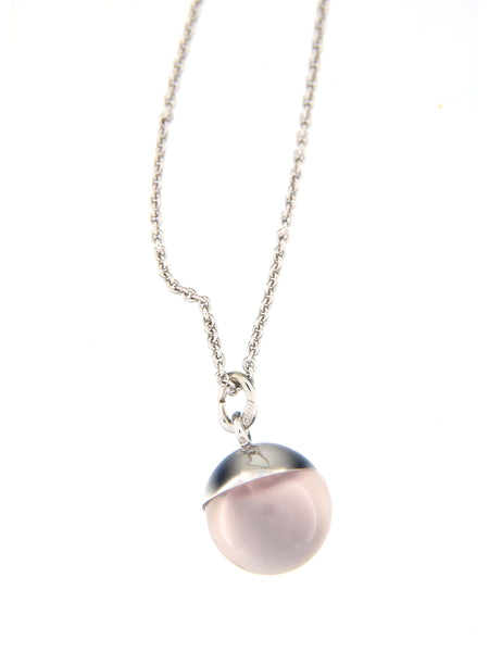 Rose Quartz Bubble Pendant, 10 mm