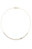 Abacus Pearl Necklace with Gold Bead by Peregrina Pearls