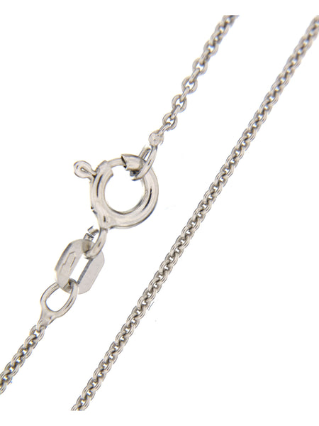 Close up of the solid Round Anchor silver chain