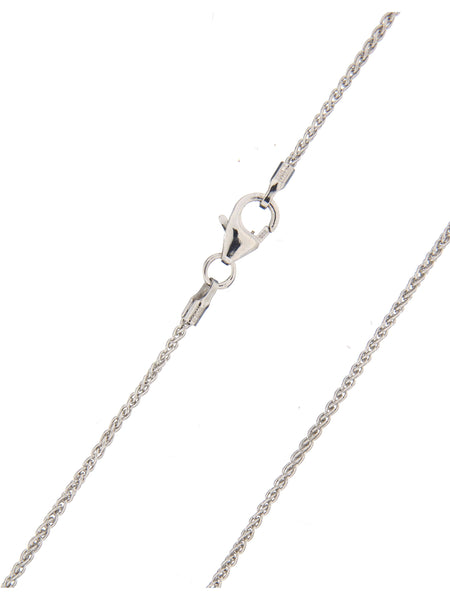 Sterling Silver solid Braid chain - 1.2 mm thick, 45 cm long