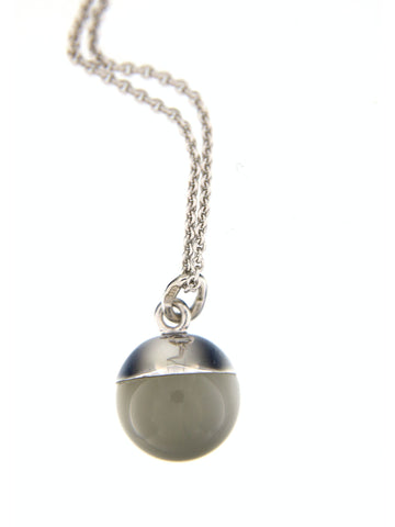 Moonstone Grey Bubble Pendant, 10 mm