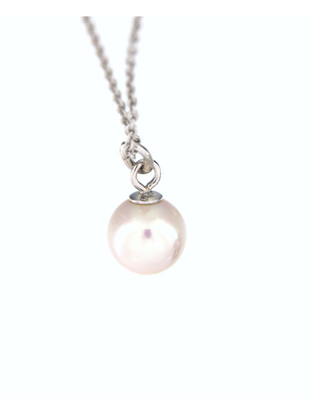 White Pearl Bubble Pendant, 7.5-8.0 mm