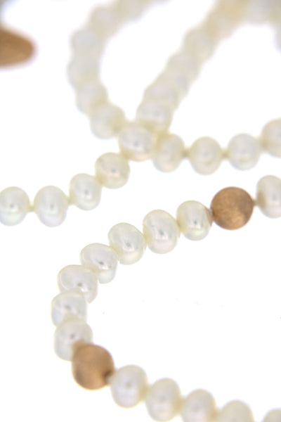 Polka Dot Pearl Necklace by Peregrina Pearls - a close-up